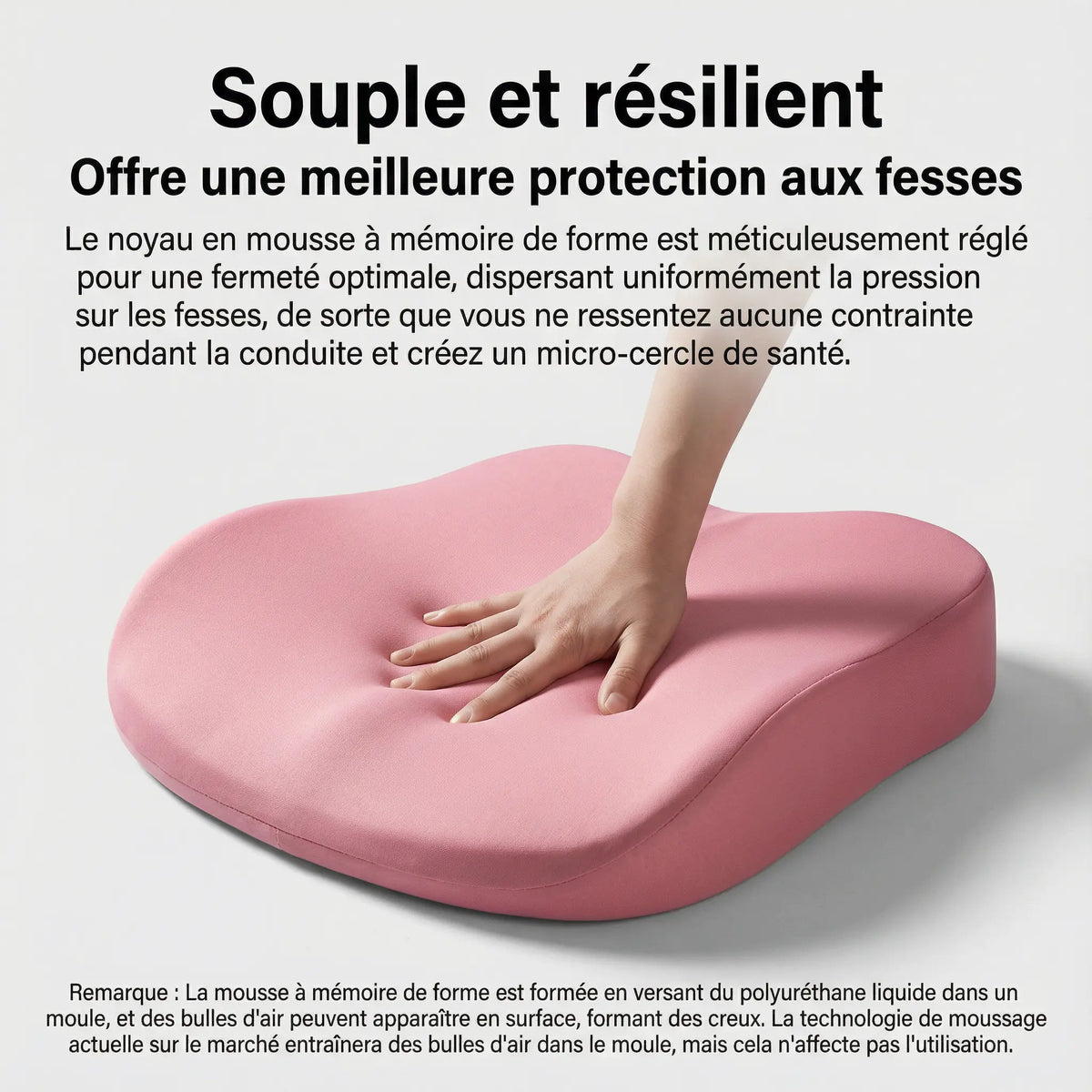 Coussin rehausseur auto rose mise en situation d'usage