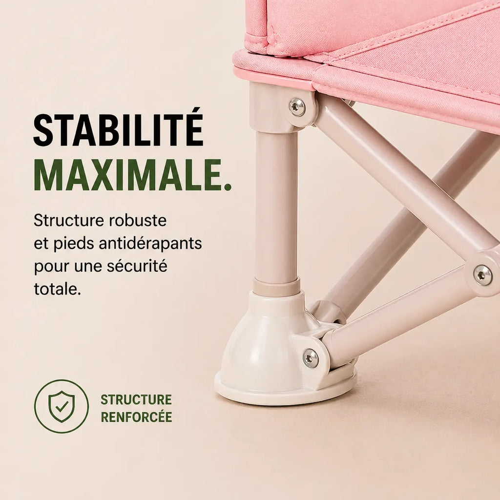 Rehausseur pliable repas rose format pliable visible vue 3