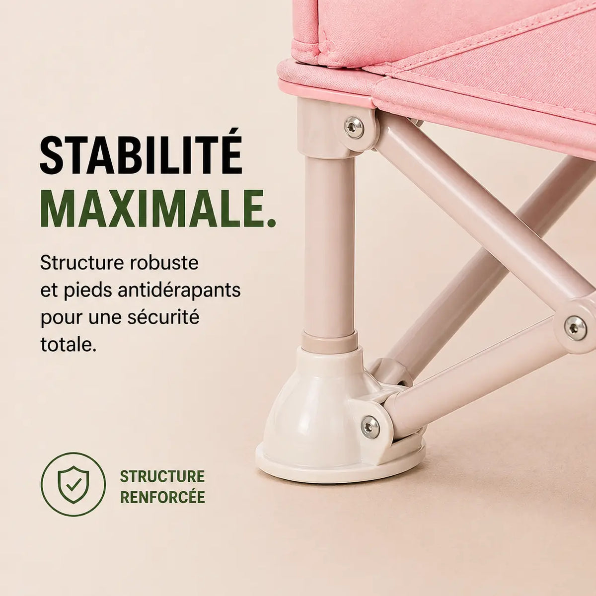 Rehausseur pliable repas rose format pliable visible vue 3