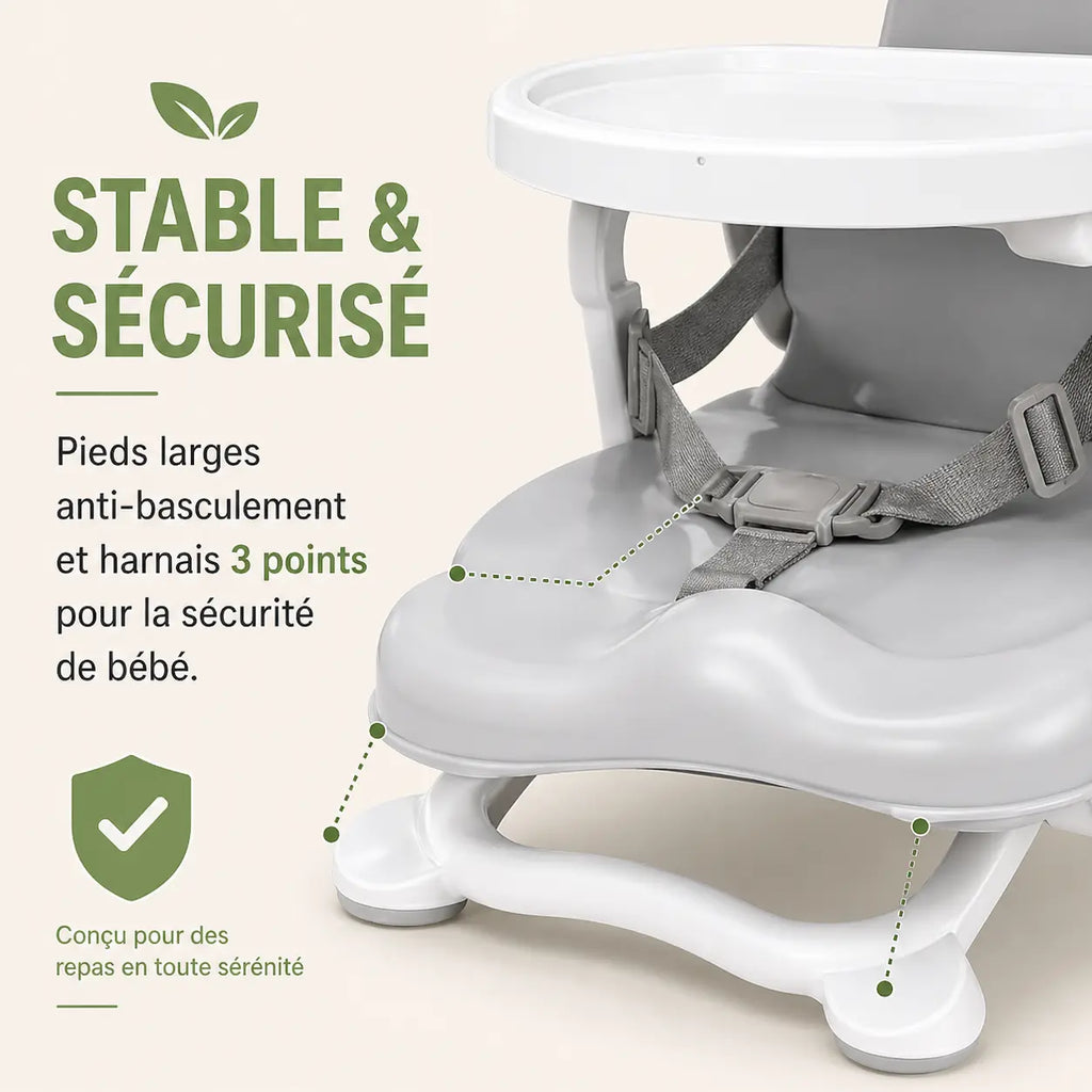 Rehausseur bébé transportable multifonction format transportable visible