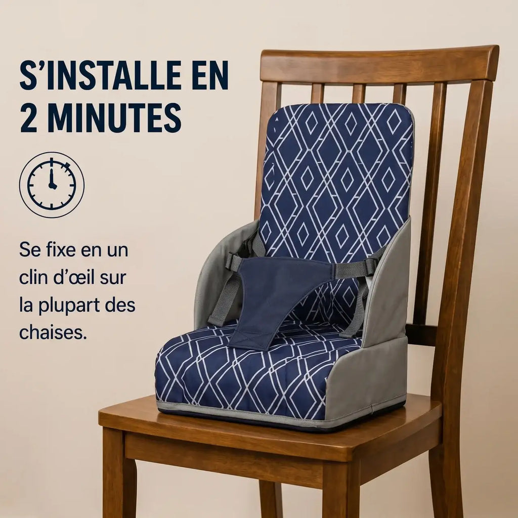Rehausseur bébé diamant bleu mise en situation d'usage