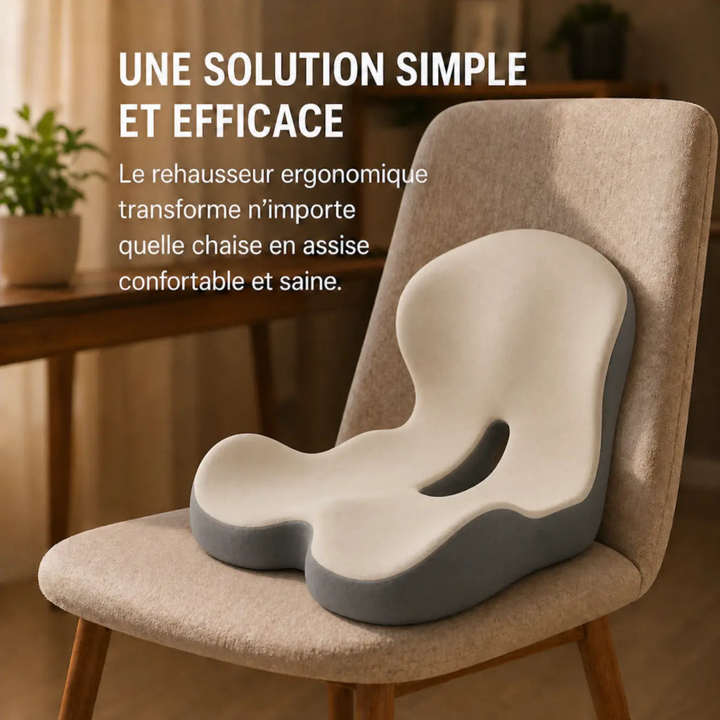 Coussin haute densité gris beige mise en situation d'usage